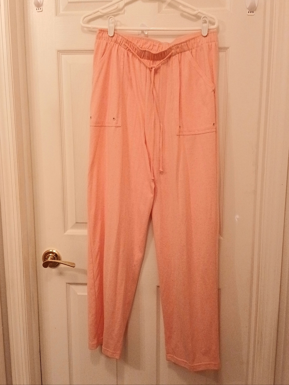 Cathy Daniels Track Pants NWOT Women's Size L Peach Pink Vintage Athleisure
